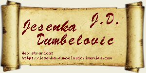 Jesenka Dumbelović vizit kartica